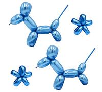 Modelling Balloons Metallic Blue 260Q Long Balloons Chrome Twisting Balloon Animals for Birthdays Baby Shower Wedding Carnivals Party Decorations 25 Pack