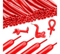 Modelling Long Balloons,100PCS 260Q Red Twisting Animal Making Magic Balloons,Art Craft Kids Birthday,for Balloon arch Birthday Wedding Christmas Halloween Festival Party Clown Decoration Supplies