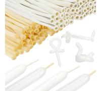 Modelling Long Balloons,200PCS 260Q White Clear Twisting Animal Making Magic Balloons,Art Craft Kids Birthday,for Balloon arch Birthday Wedding Christmas Halloween Festival Party Clown Decoration