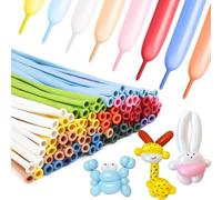 Modelling Long Balloons 260,100PCS Mixed Coloured Twisting Animal Making Magic Balloons,Art Craft Kids Birthday,for Balloon arch Wedding Bachlorette Christmas Halloween Festival Party Clown Decoration