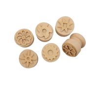 Modelling Tools | Wooden Modelling Dough stampers | Pack of 6 Designs | Patterned | Pack of 6 stampers
