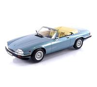 NOREV 1/18 DIECAST 1988 JAGUAR XJ-S XJS CONVERTIBLE LIGHT METALLIC BLUE 182635