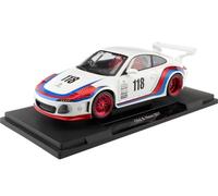MODELLINO IN SCALA COMPATIBILE CON PORSCHE 911 (997) RWB OLD & NEW 2020 MARTINI WHITE 1:18 MODELCARGROUP MCG18328
