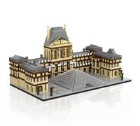 Modelock Architectural Louvre Mini Building Blocks Set, Paris Louvre Museum Mini Bricks, World Famous Landmark Series Model Kit, Famous Architectural Model Educational Toys for Adults Teens, 1868 PCS