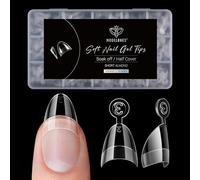 Modelones Extra Short Almond Nail Tips -510Pcs Nail Tips for Gel Extensions Pre-shaped Half Cover Clear Acrylic Gel Kit False Press on Nails Manicure Salon DIY at Home 15 Sizes