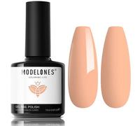 Modelones Gel Nail Polish, 15ml Pastel Peach Orange Gel Polish 1 Pcs Soak Off LED Summer Light Orange Nail Polish Nail Art Starter Salon Manicure DIY at Home