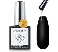 Modelones Matte Gel Top Coat Chrome Proof, 15ML No Wipe Matte Top Coat | Chrome Isolation Powder-Resist Velvet Finish Gel Polish for Nail Art Painting Long Lasting Manicure DIY Gift for Women