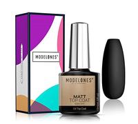 Modelones Matte Gel Top Coat, LED Soak Off Gel Nail Polish Kit Matte Finish and Long Lasting No Wipe Top Coat
