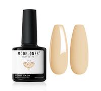 Modelones Nude Gel Polish, 1 Pcs 15ml Beige Cream Color Gel Nail Polish Soak Off LED Long Lasting French Manicure Essential Gel Nail Varnish Salon Design DIY at Home Gifts for Women