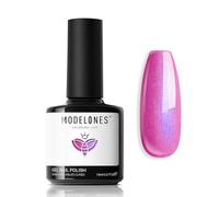 Modelones Pink Gel Nail Polish, 15ML 1Pc Shimmer Hot Pink Gel Polish Chameleon Nail Varnish Soak Off Led Summer Glitter Nail Polish for Women Girl Gifts