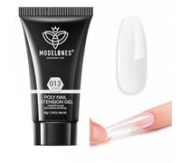 Modelones Poly Nail Gel Builder 50ML 1.76oz Clear Color Nail Extension Gel Enhancement Nail Thickening Acrylic Extension Trial Professional Technician Tool