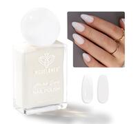 Modelones Quick Dry Nail Polish, Milky White Shimmer Chrome Shine Fast Drying Nail Varnish, 15 ml Air Dry Nail Art DIY Home Salon Long Last Manicure Gift for Women 0.5 Fl Oz