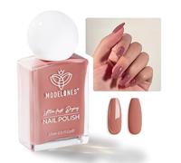 Modelones Quick Dry Nail Polish,Warm Light Brown Shine Fast Drying Nail Varnish, 15 ml Air Dry Nail Art DIY Home Salon Long Last Manicure Gift for Women 0.5 Fl Oz