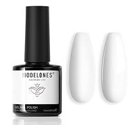 Modelones White Gel Polish, 15ml 1Pc Soak Off Gel Nail Polish for U V/LED Nail Lamp Long Lasting French Manicure Nail Gel Varnish, High Glossy, Smooth, Chip Resistant, Salon & Home Use Nail Art DIY
