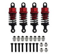 Models For Tamiya For TT01 For TT02 1/10 Aluminum Shock Absorbers Oil Damper Kit Remote Control Model Car Upgrades Repair Modify Parts(Red,4pcs)