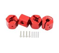Models Parts For HSP For HPI For Tamiya For Traxxas For Slash Aluminum 5mm 6mm 7mm 8mm 9mm 10mm 11mm 12mm RC Adapter Hex Drive Hub With Pin Screws(Red,11mm)