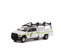 ModelToyCars 2018 Dodge Ram 3500 Dually Service Bed Truck, White - Greenlight 46100E - 1/64 Scale Diecast Car