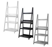 Modena 4-Tier Wooden Ladder Rack - Display Stand & Storage Shelf EONLION Grey One Size