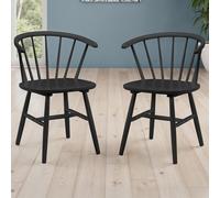 Modena Dining Chair - Set of 2 - Spindle Back - Black