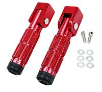 Modengzhe A Pair Foldable Foot Rest Pedal Non-Reset Design Aluminum Foot Pegs for MTB ATV Scooter Motorcycle 4-Inch Red