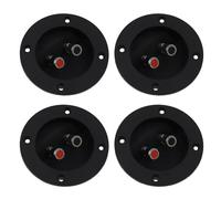 Modengzhe Speaker Box Terminal,Round 2-Way Screw Type Binding Post Subwoofer Box Speaker Terminal Plates for Home Car Stereo,Pack of 2