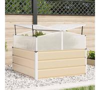 modenza garden galvanised steel planter in ivory