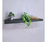 Moderix Handmade Wooden Rustic Floating Shelf 220mm Black Ash Length Of 180Cm