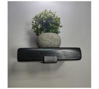 Moderix Handmade Wooden Rustic Flower Shelf Bracket Bent Up 22.5 X 20Cm Black Ash