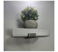Moderix Handmade Wooden Rustic Flower Shelf Bracket Bent Up 22.5 X 20Cm White