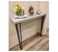 Moderix Rustic Console Table 145mm Hairpin 3R 860mm Antique Grey Length Of 70Cm