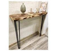 Moderix Rustic Console Table 145mm Hairpin 3R 860mm Burnt Length Of 70Cm
