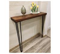 Moderix Rustic Console Table 145mm Hairpin 3R 860mm Dark Oak Length Of 70Cm