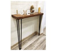 Moderix Rustic Console Table 225mm Hairpin 3R 1016mm Walnut Length Of 110Cm