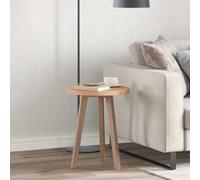 Modern Ø 40 cm Solid Oak Tabletop, Light Brown, Work for Kitchen, Office, Outdoor Bistro, Perfect for Balcony & Garden Use