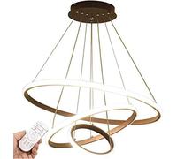 Modern 1-ring pendant light, led ring chandelier, adjustable during the ceiling lamp, bedroom, living room, kitchen, tri-color light 40 + 60cm, (P