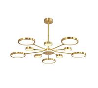 Modern 10-lights LED Brass Sputnik Chandelier Unique Round Acrylic During Light Irregular Hanging Light For Restaurant Warehouse Child Living Roomd-Copper 102 * 47cm