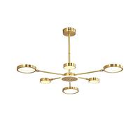 Modern 10-lights LED Brass Sputnik Chandelier Unique Round Acrylic During Light Irregular Hanging Light For Restaurant Warehouse Child Living Roomd-Copper 79 * 47cm