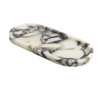 Modern 100% Natural Luxury Calaccata Viola Marble Small Tray Hand Towel Tray Holder Organizer for Disposable Paper Napkins, Jewelry, Makeup - Bathroom Vanity Sink Comestic Holder Bathtub Organizer