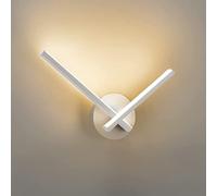 Modern 11W LED Wall Sconce - 2-Light Indoor Light Fixture, Long Bedside Lamp & Living Room Applique, Black 3000K - Elegant, Energy-Efficient Design for Home Decor