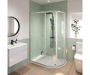 Modern 1200mm x 900mm Right Hand Offset Quadrant Shower Enclosure Framed 6mm Safety Glass