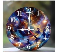 Modern 14 Inches Wall Clocks Silent Non-Ticking - Decorative Battery Operated wall clock with Large Bold Numerals - Easy to Read for Living Room, Kitchen, Office, School(Fantasy Celestial Ballet)