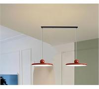 Modern 15.7" Dimming LED Ceiling Light FixtureAdjustable Swing Arm Hanging Lamp 37W Cream Color for Kitchen Island Bedroom Living Room Contemporary Design