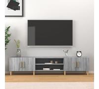 vidaXL TV Cabinet Grey Sonoma 180x31.5x40 cm Engineered Wood UK