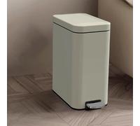 Modern 18L Cream Stainless Steel Trash Can with Finrprint-Proof h Pedal Bin for Bathroom & Kitchen Slish Waste Bin for Home nizat