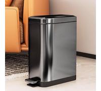 Modern 18L Finrprint-Proof Stainless Steel Trash Can with Pedal Kitchen & Bathroom Waste Bin Slish Tungsen Color Indoor Garba Container