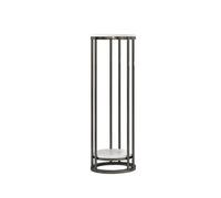 Modern 2-Tier Marble Plant Stand - Tall Metal Pedestal Holder for Indoor Plants Vertical Flower Pot Shelf for Living Room & Balcony Decor