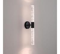 Modern 20 Inch Long Tube Wall Sconces Bubble Acrylic Wall Lamp d/Black LED Linear Wall Lighting 14W Indoor Metal Wall Sconce Light for Bathroom Living Room Bedroom Hallway