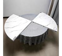 Modern 200cm Marble Effect Folding Round Table - Ele Dining & Restaurant Replacement, Versatile Indoor/Outdoor Coffee Table, Space-Saving Design