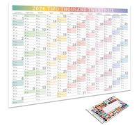 Modern 2026 English Wall Hanging Calendar with Thick Tear Resistant Paper Perfect for Language Practice Home Decoration Office Home Daily Planner Calendar