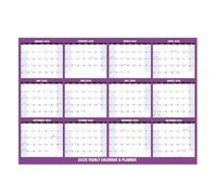 Modern 2026 English Wall Hanging Calendar with Thick Tear Resistant Paper Perfect for Language Practice Home Decoration Home Daily Planner Calendar